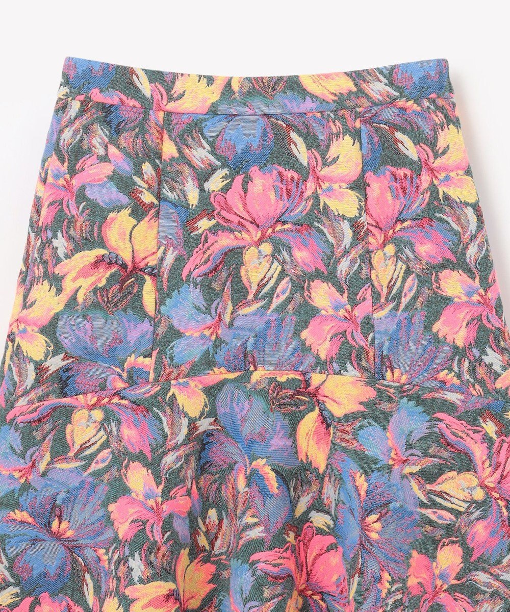 GRACE CONTINENTAL フラワージャガードフレアスカート 