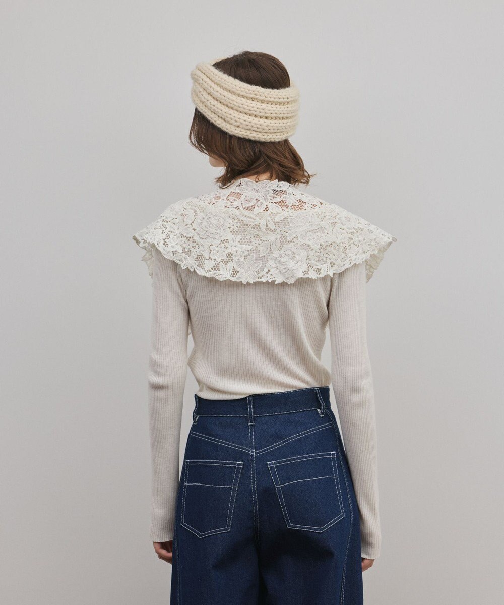 GRACE CONTINENTAL タッセル付レースカラー 