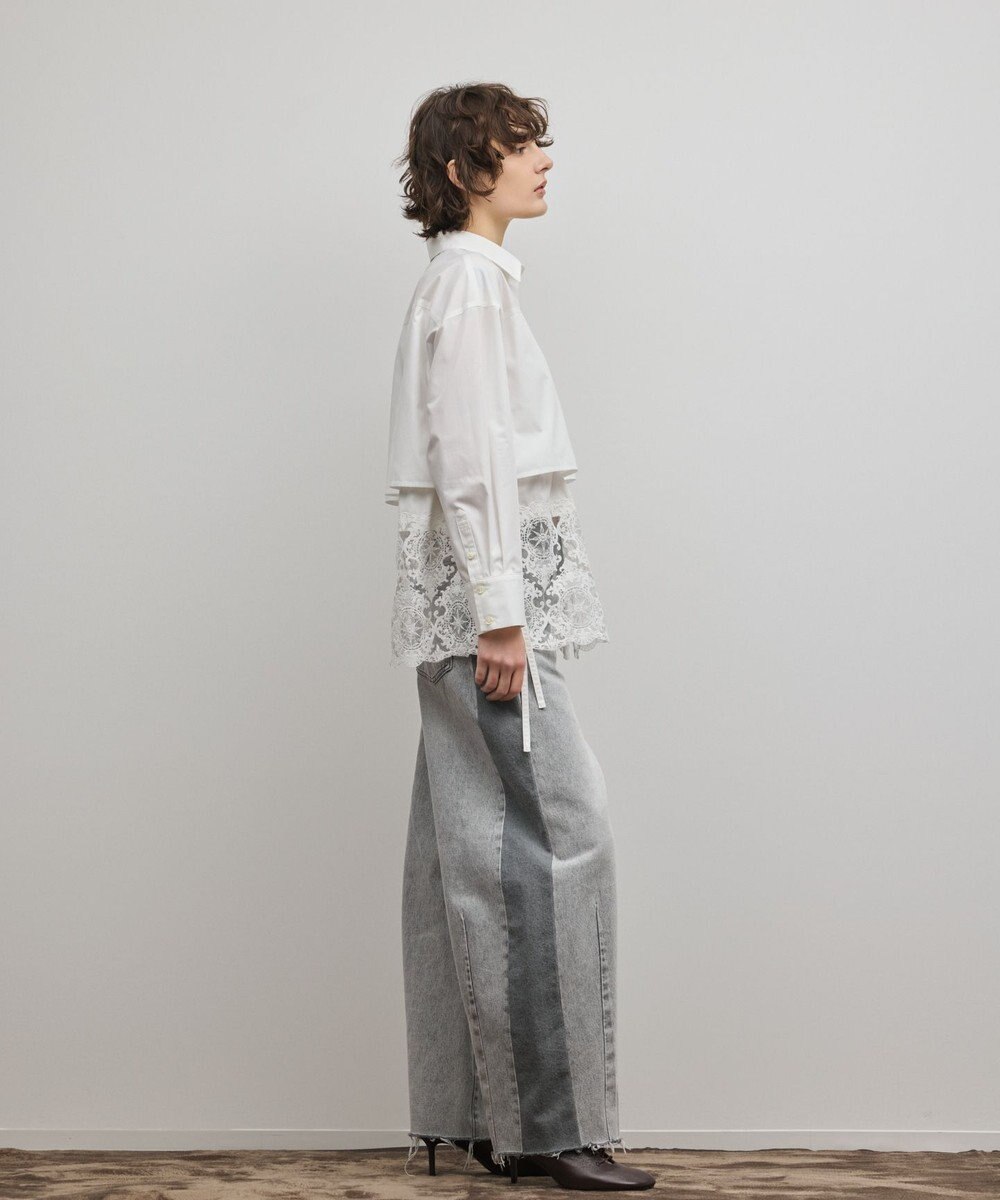 GRACE CONTINENTAL レースティアードシャツ 