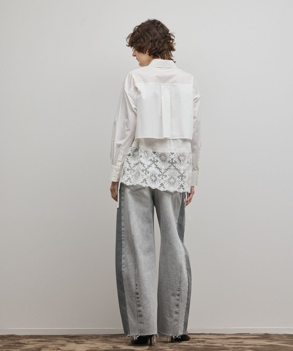 GRACE CONTINENTAL レースティアードシャツ 