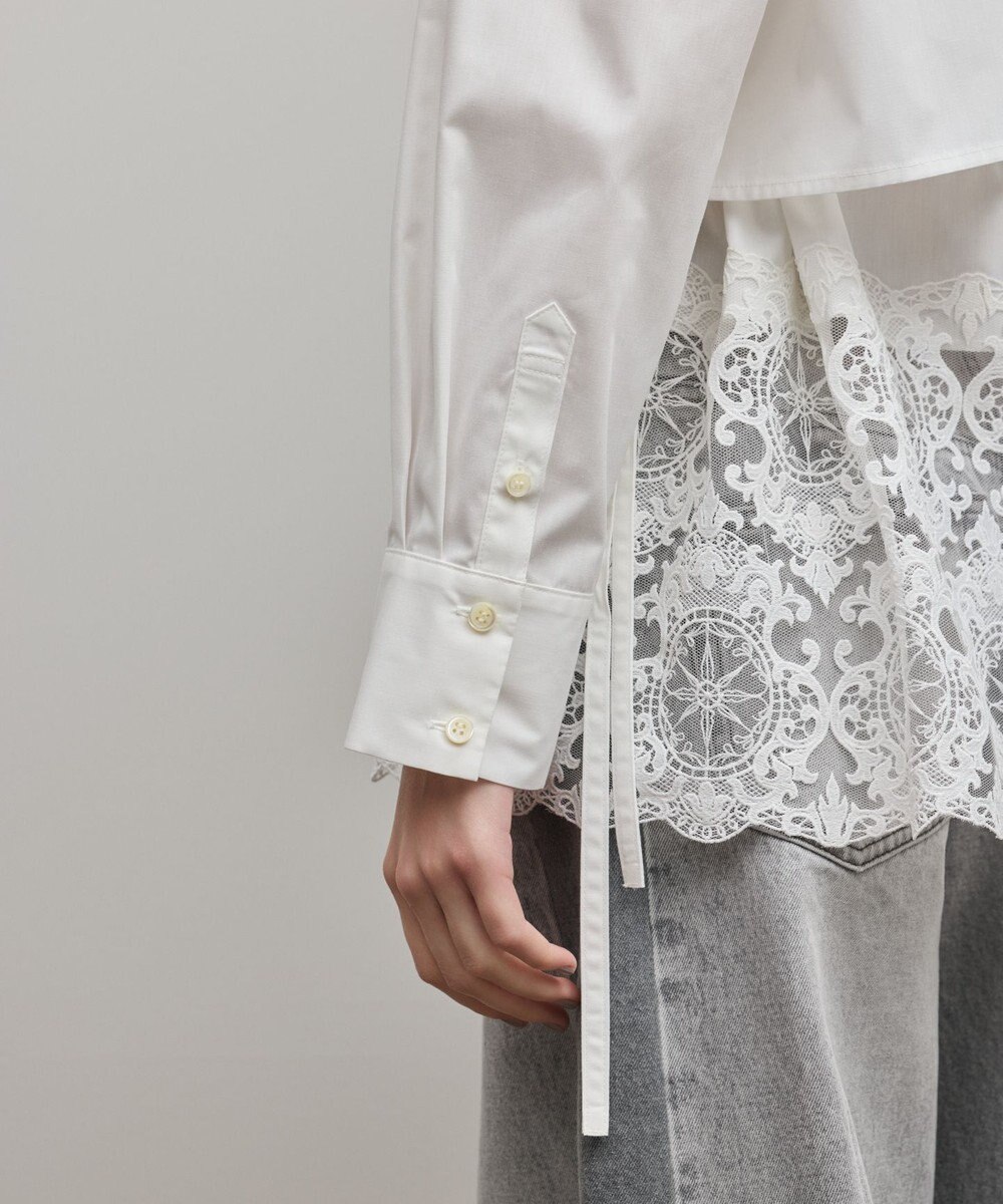 GRACE CONTINENTAL レースティアードシャツ 