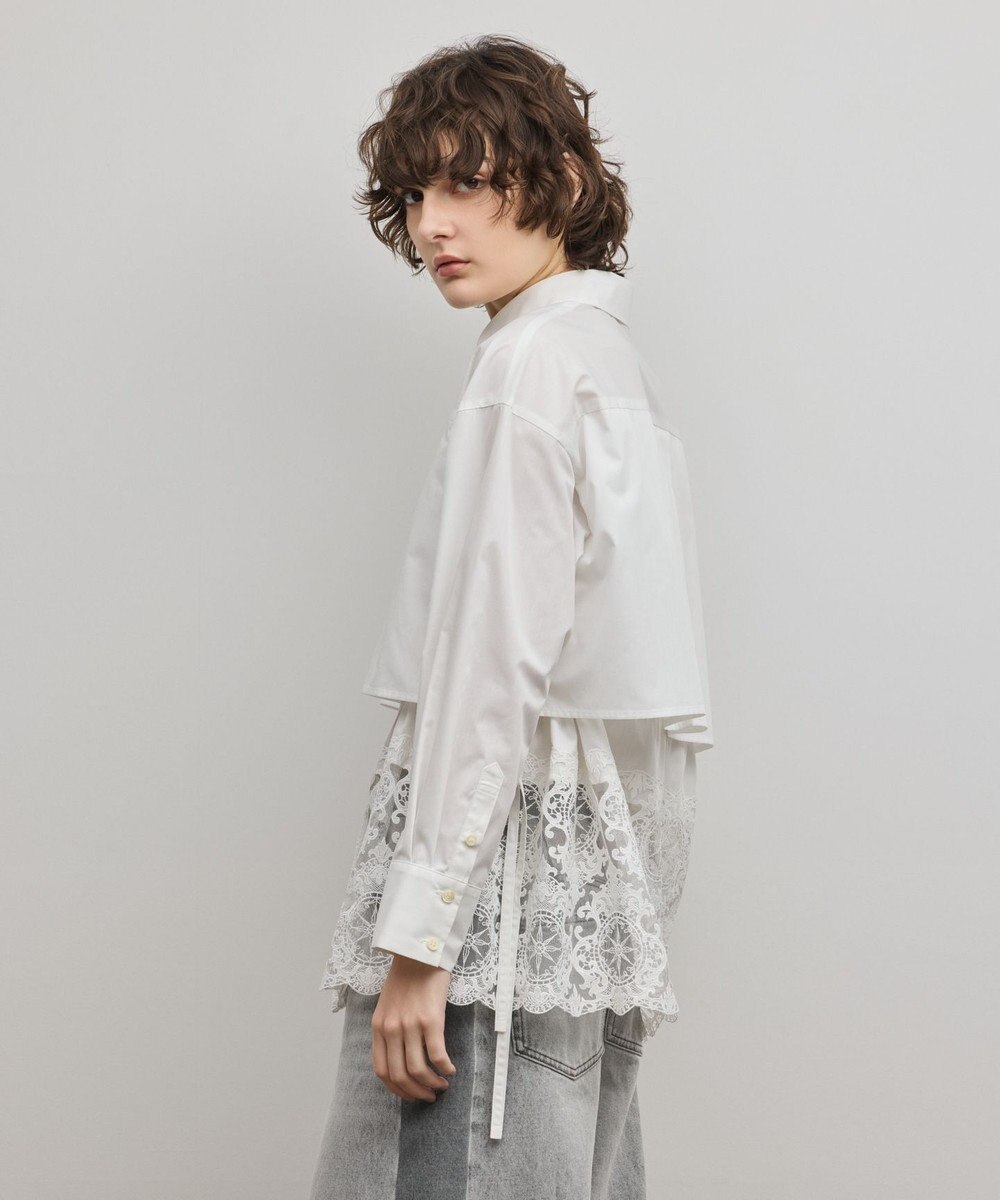 GRACE CONTINENTAL レースティアードシャツ 