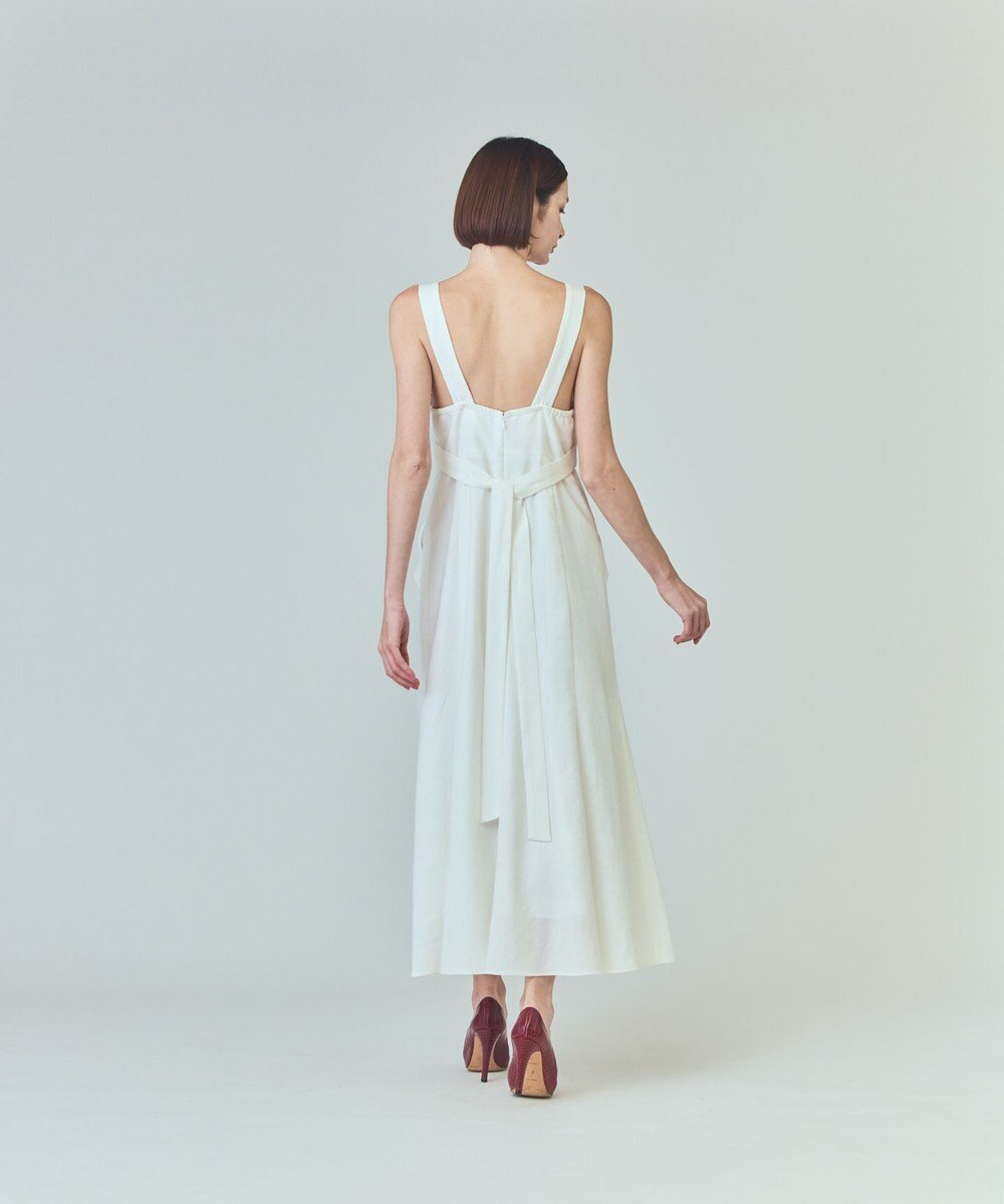 GRACE CONTINENTAL リネンタッチロングドレス