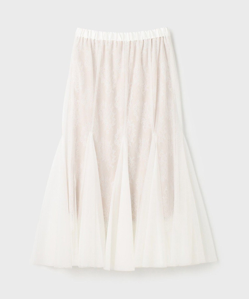 GRACE CONTINENTAL レースレイヤードチュールスカート