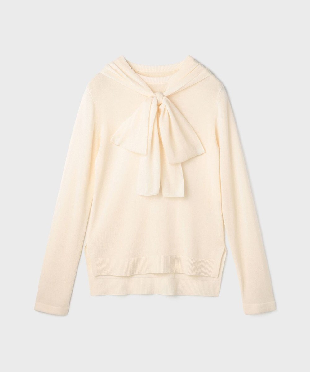 GRACE CONTINENTAL ボウ付ニットトップ 