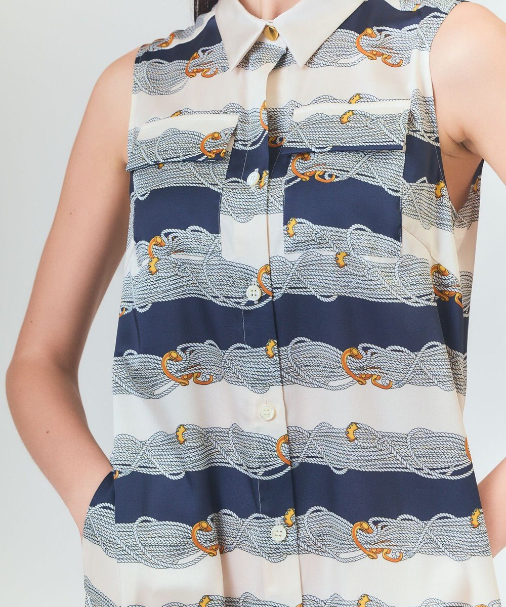 GRACE CONTINENTAL ロープボーダーワンピース 