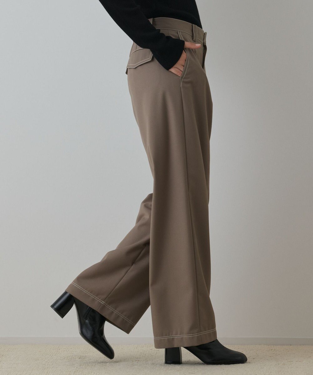 GRACE CONTINENTAL タックカーブパンツ 