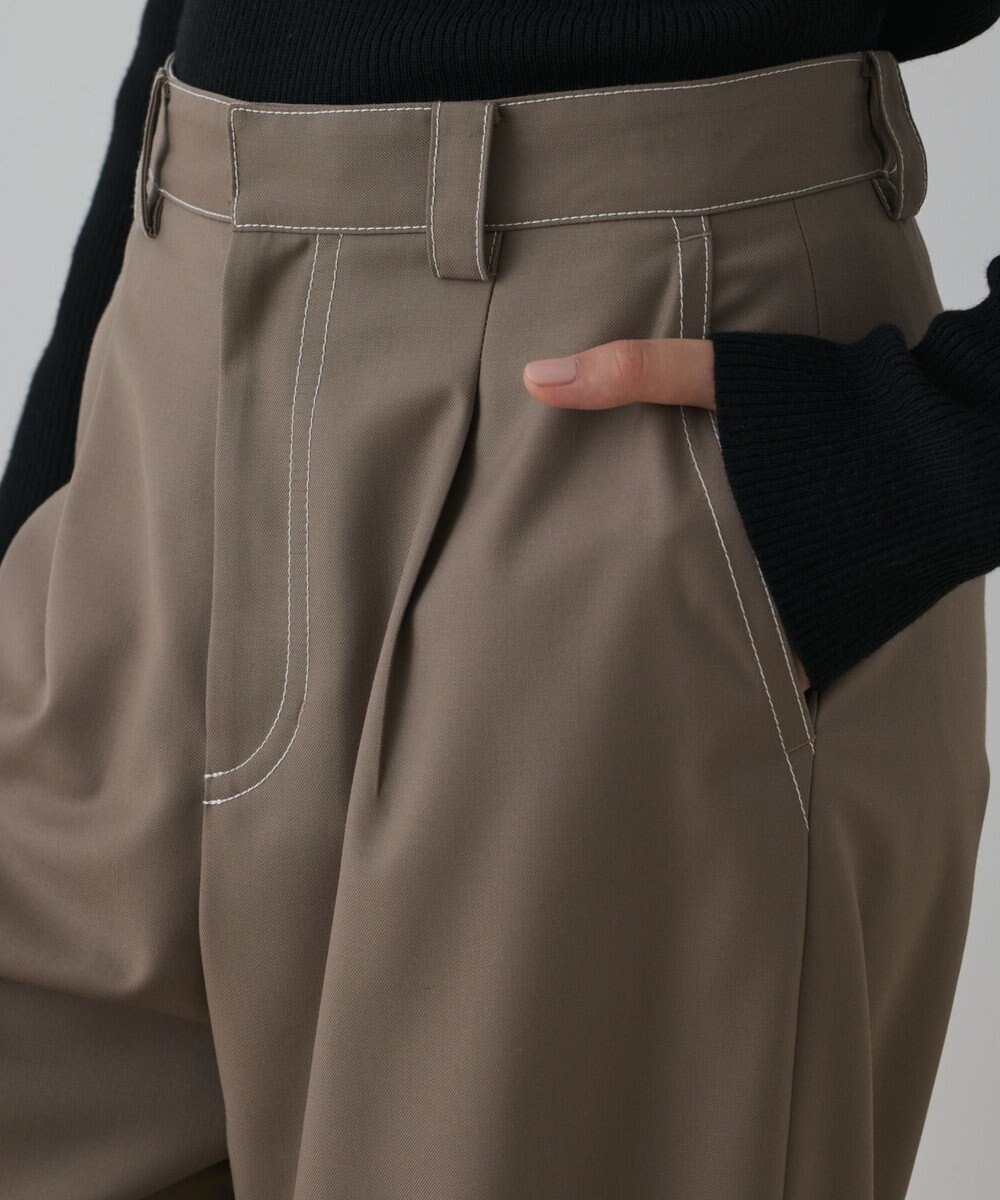 GRACE CONTINENTAL タックカーブパンツ 