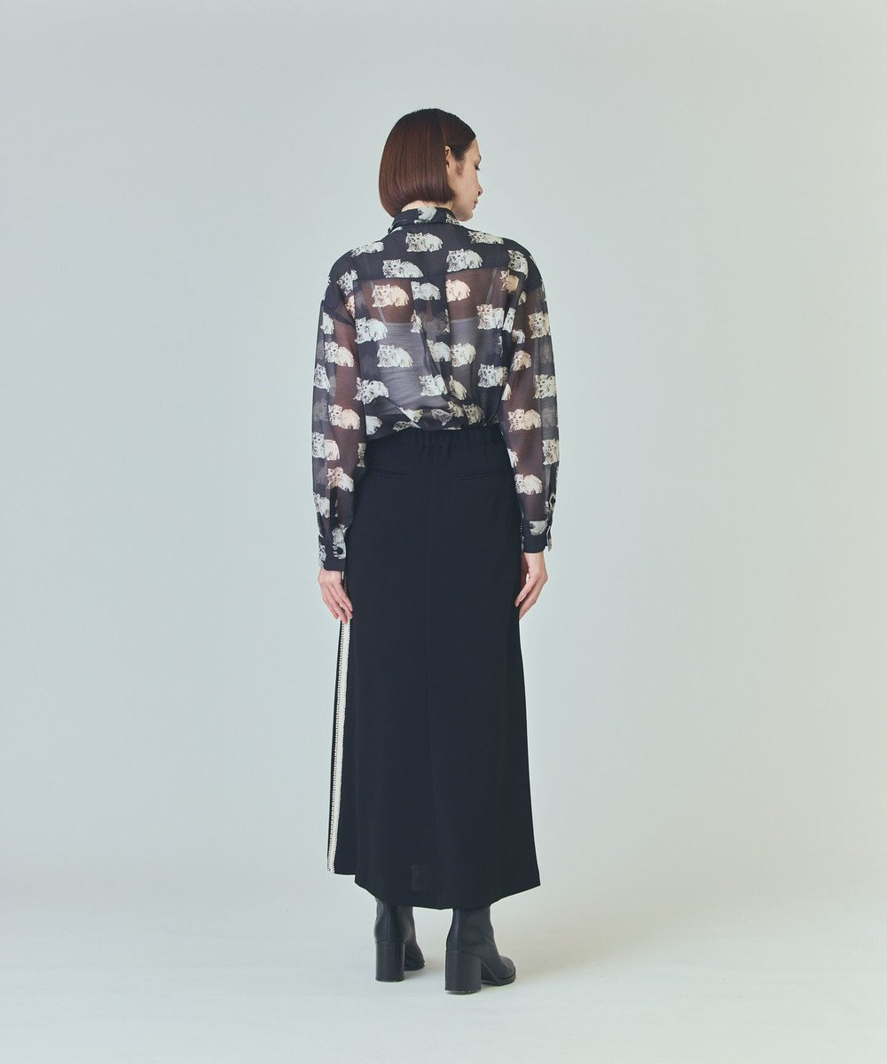 GRACE CONTINENTAL ラインビジューロングスカート