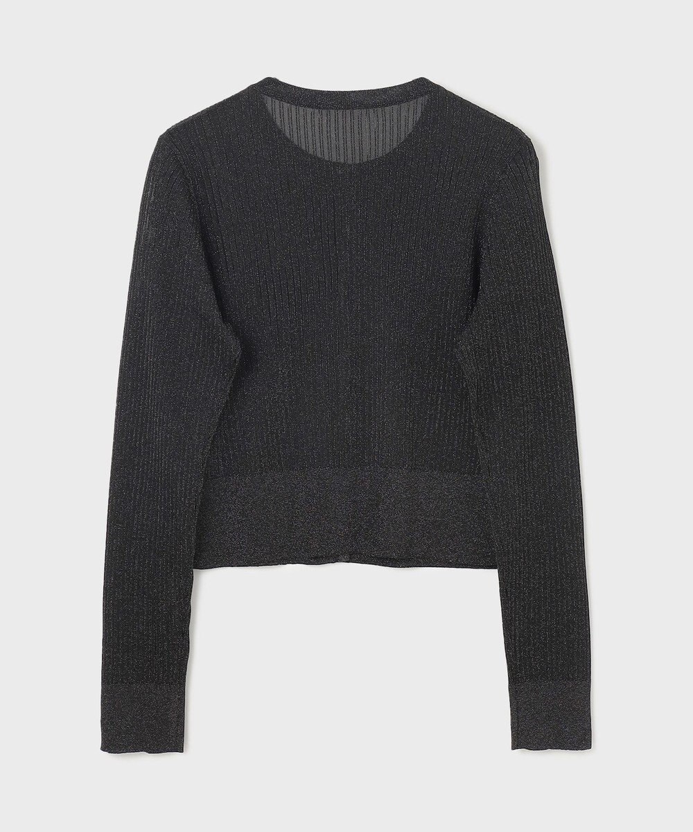 GRACE CONTINENTAL ラメリブシアーニットカーディガン 