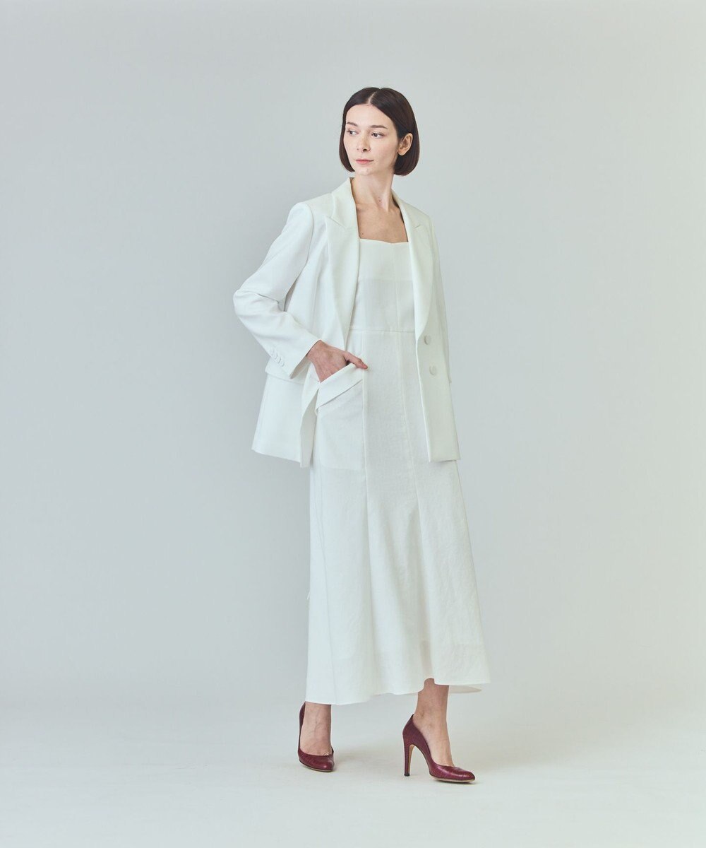 GRACE CONTINENTAL リネンタッチロングドレス 