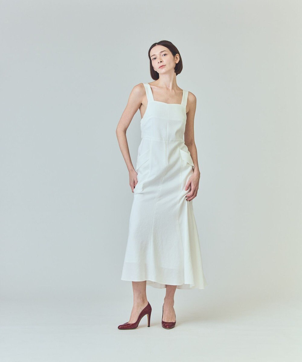 GRACE CONTINENTAL リネンタッチロングドレス 