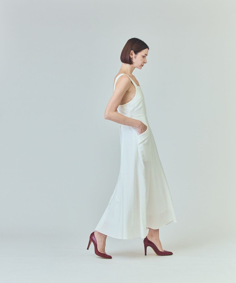 GRACE CONTINENTAL リネンタッチロングドレス