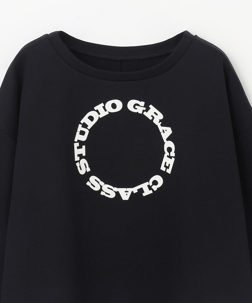 GRACE CONTINENTAL フロッキーロゴプリントトップ 