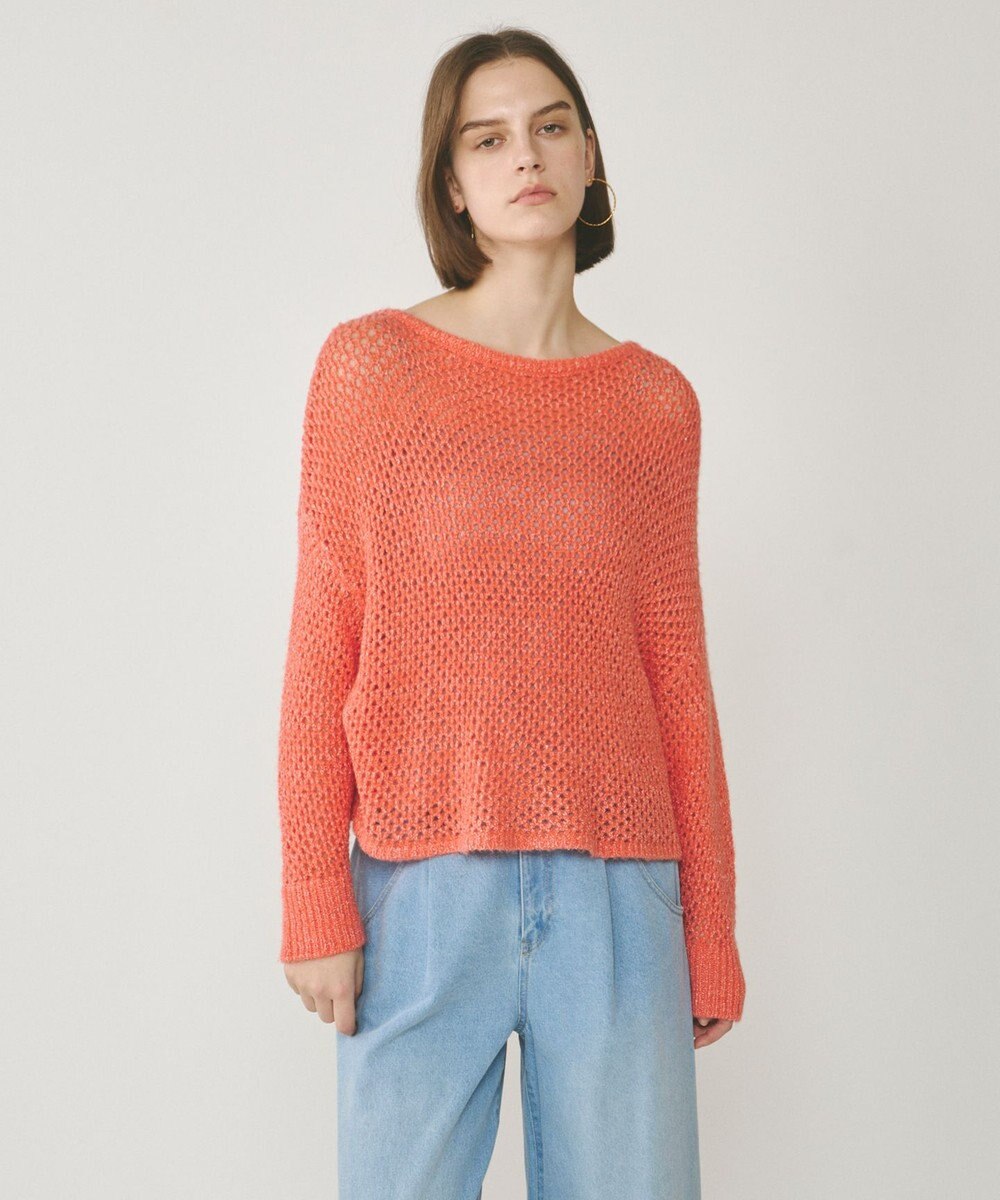 GRACE CONTINENTAL スパンメッシュニットトップ