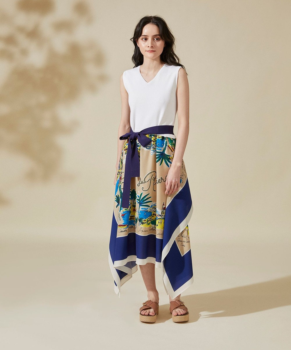 スカーフコンビニットワンピース Grace Continental Grace Continental グレースコンチネンタル 通販 スカーフコンビニットワンピース Grace Continental Grace Continental グレースコンチネンタル 通販