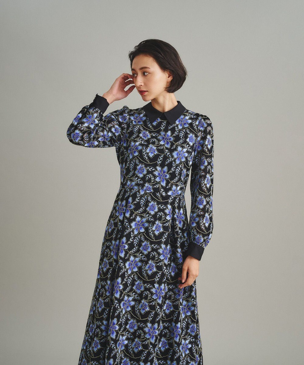 GRACE CONTINENTAL レース刺繍タックワンピース