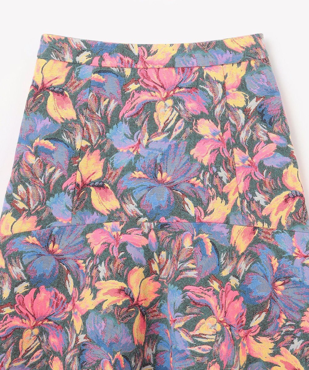 GRACE CONTINENTAL フラワージャガードフレアスカート 