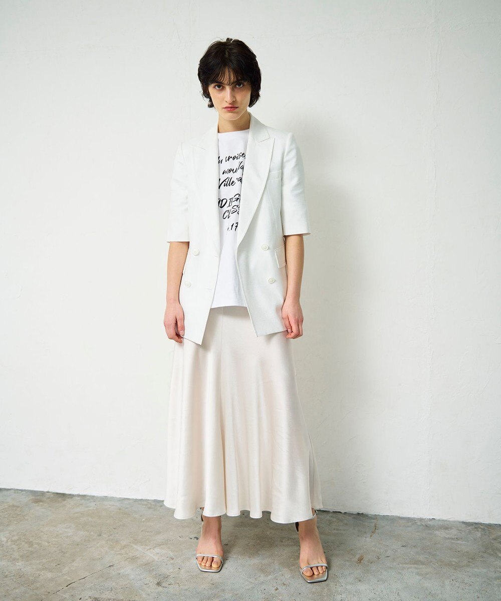 GRACE CONTINENTAL リネンタッチハーフスリーブジャケット