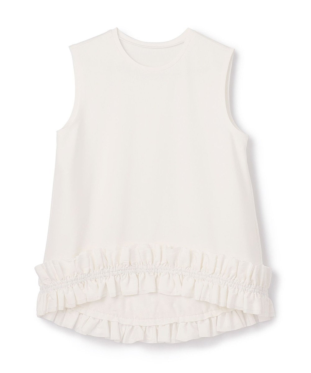 GRACE CONTINENTAL ヘムフリルカットトップ 