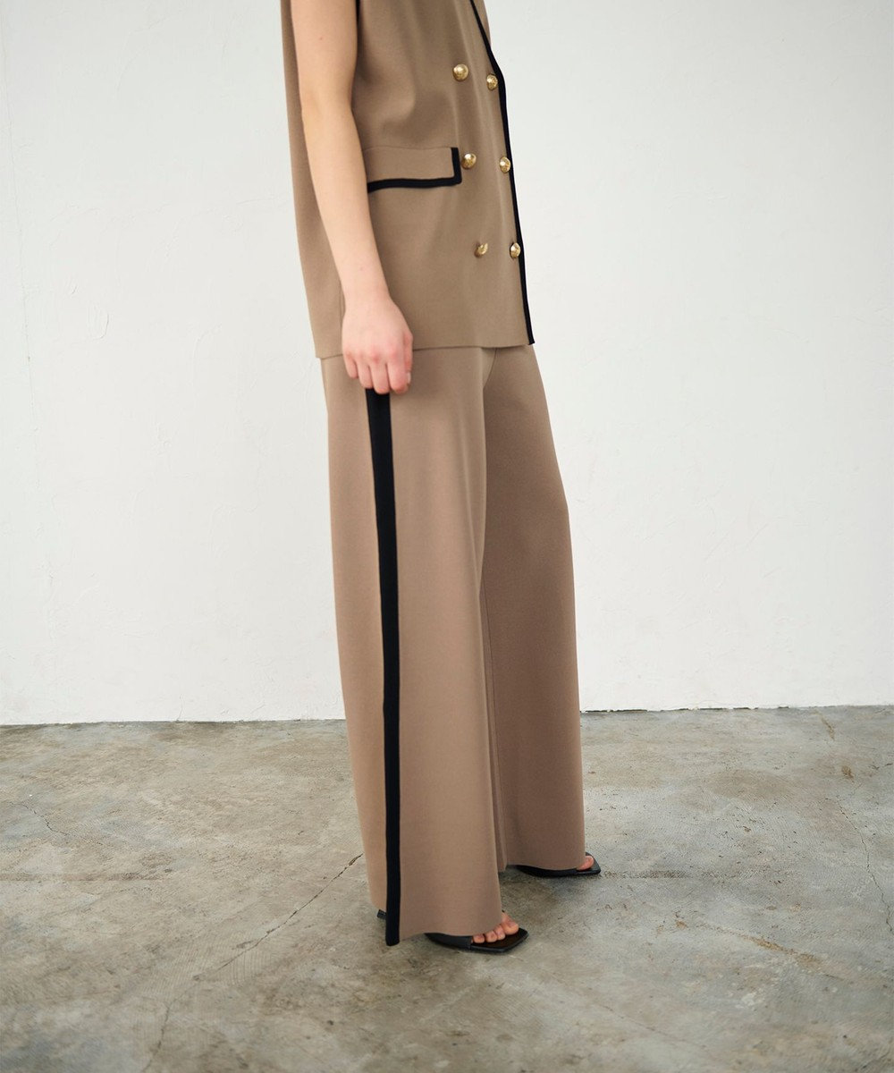 GRACE CONTINENTAL バイカラーニットパンツ