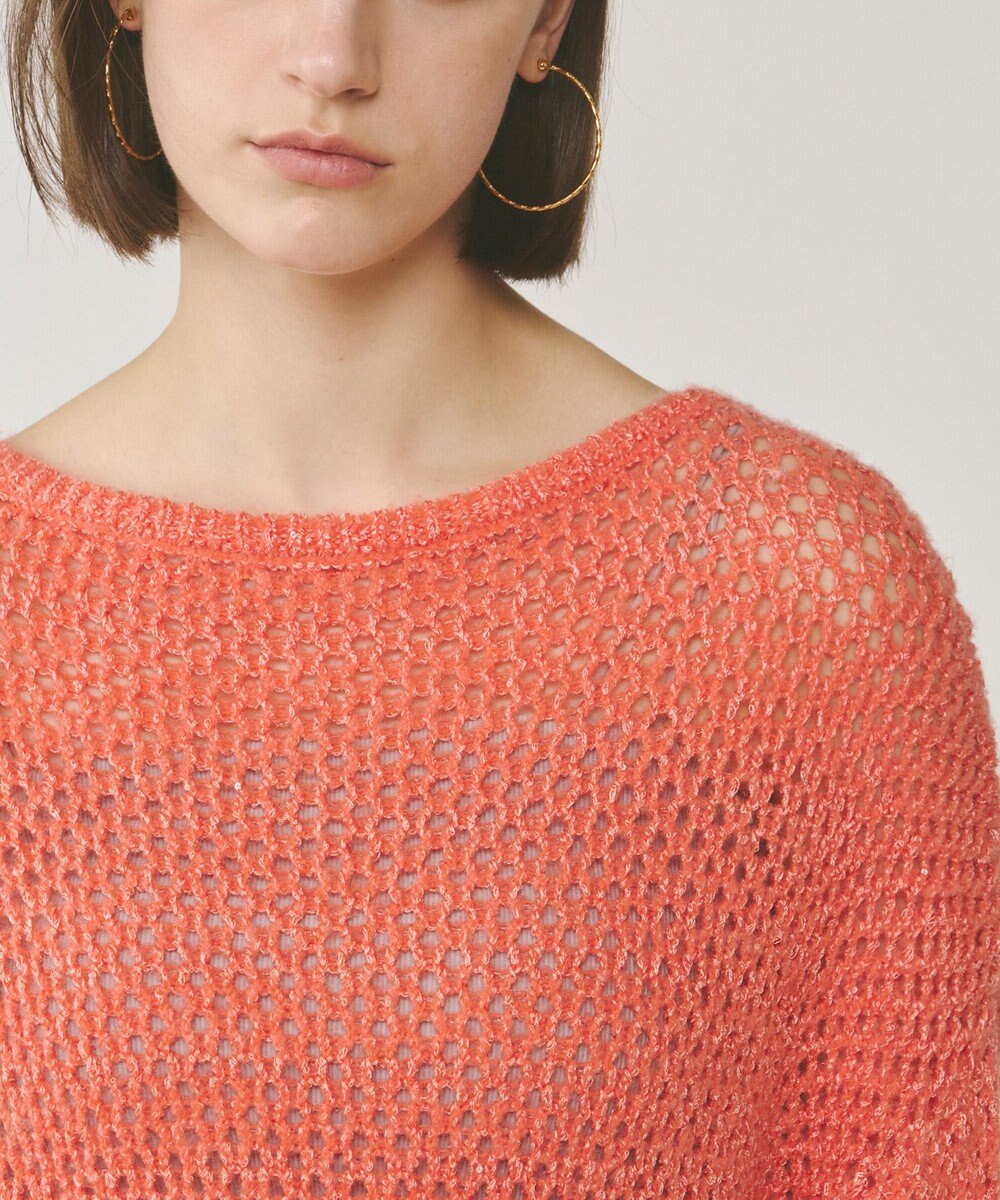 GRACE CONTINENTAL スパンメッシュニットトップ 