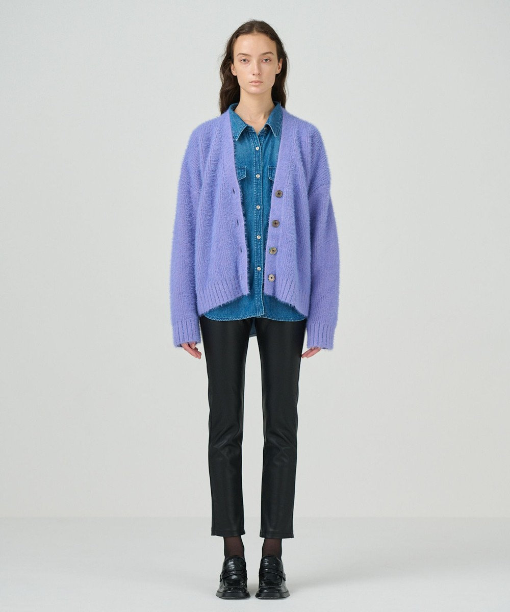 GRACE CONTINENTAL フェザールーズニットカーディガン