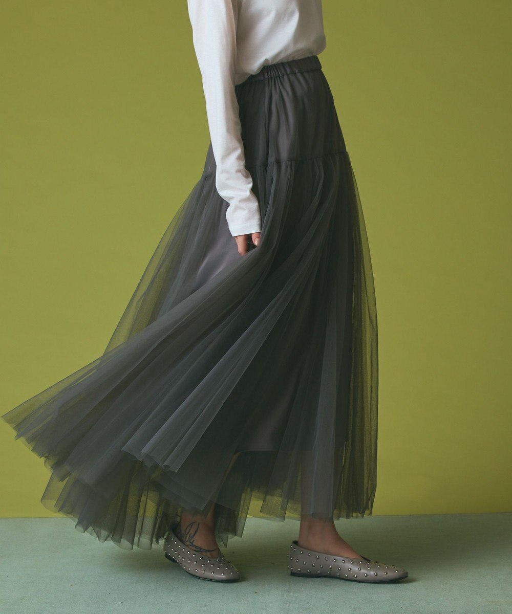 GRACE CONTINENTAL チュールボリュームスカート 