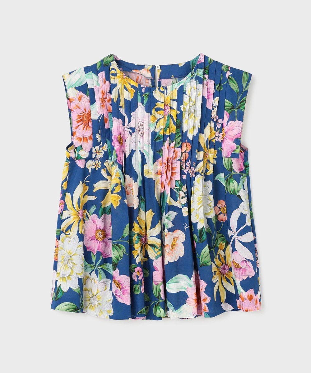 GRACE CONTINENTAL フラワープリントタックブラウス 