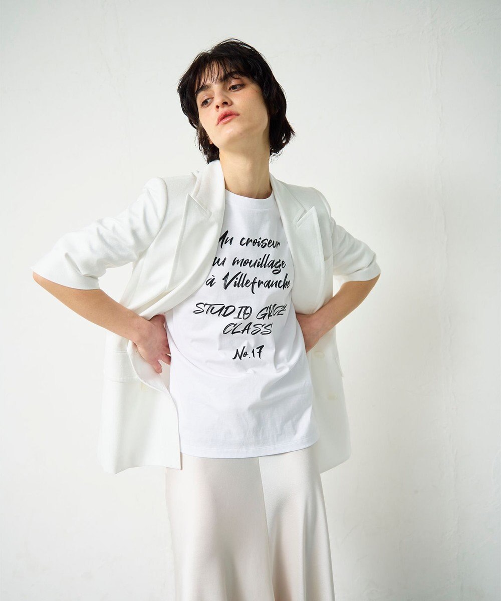 GRACE CONTINENTAL リネンタッチハーフスリーブジャケット 