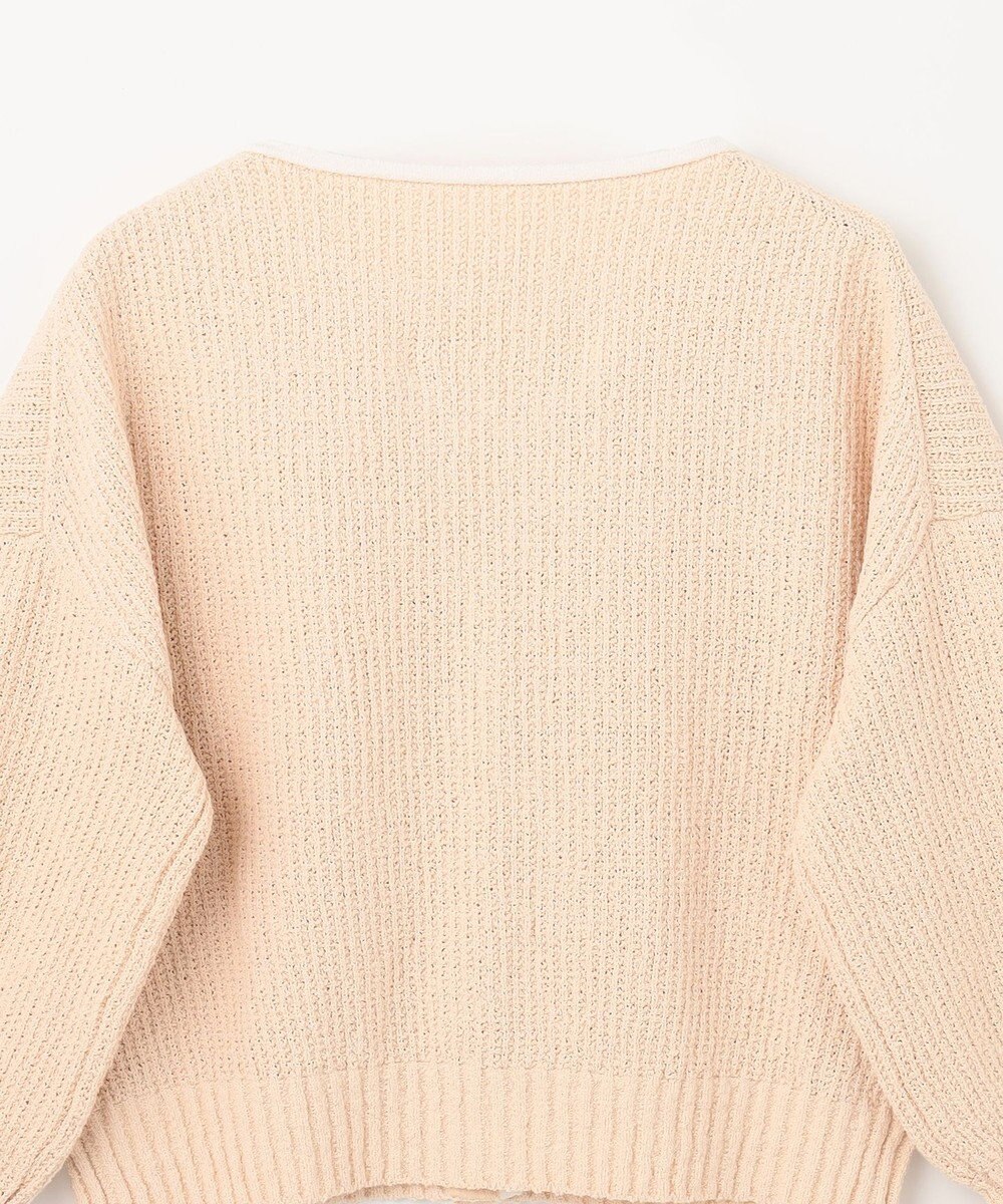 GRACE CONTINENTAL バイカラールーズニットカーディガン 