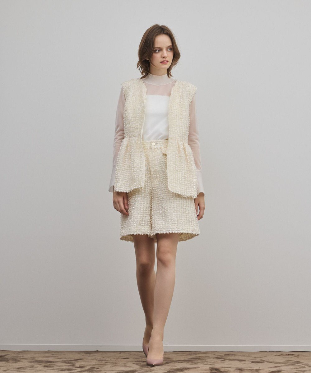 GRACE CONTINENTAL カットジャガードハーフパンツ 