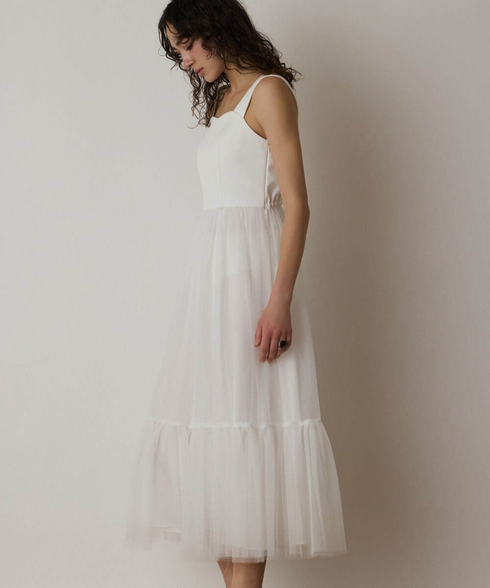 GRACE CONTINENTAL チュールコンビティアードワンピース 