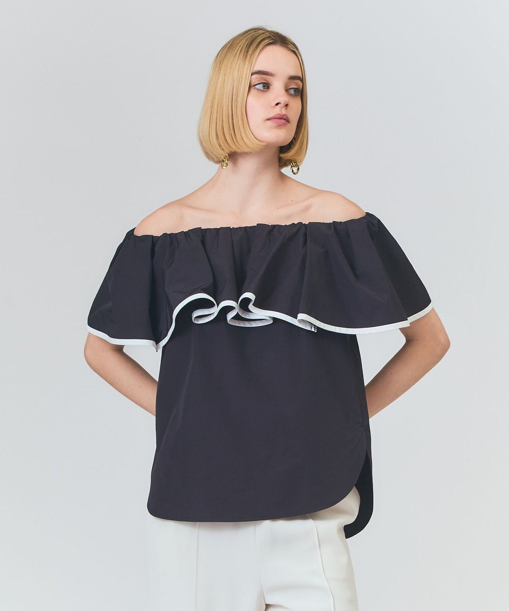 GRACE CONTINENTAL ラッフルトリミングブラウス 