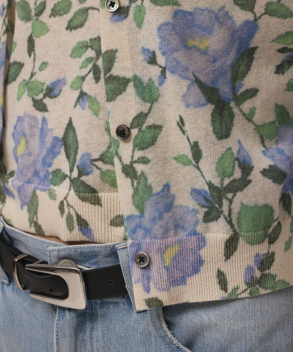 GRACE CONTINENTAL ローズプリントニットカーディガン 