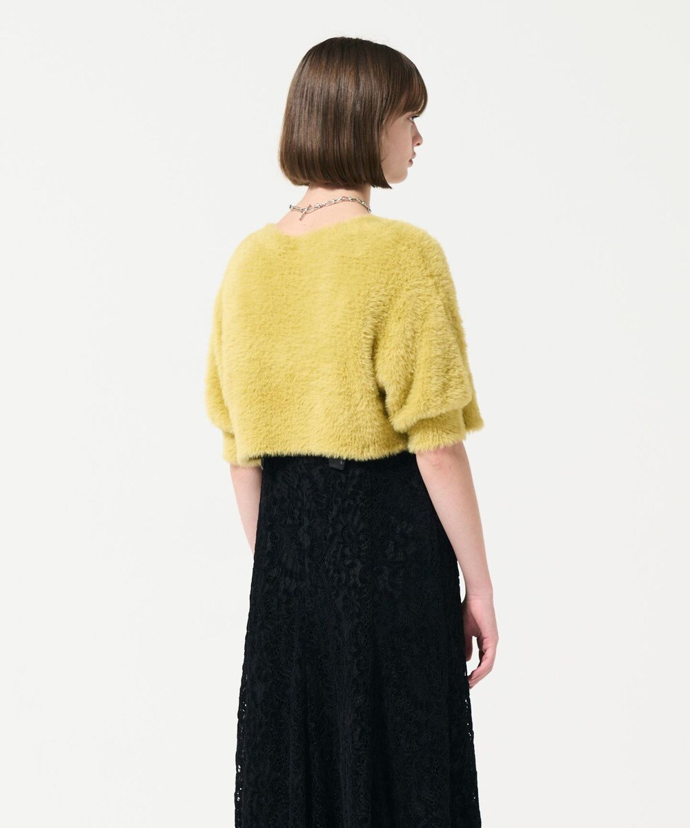 GRACE CONTINENTAL フェザースリーブニットカーディガン 