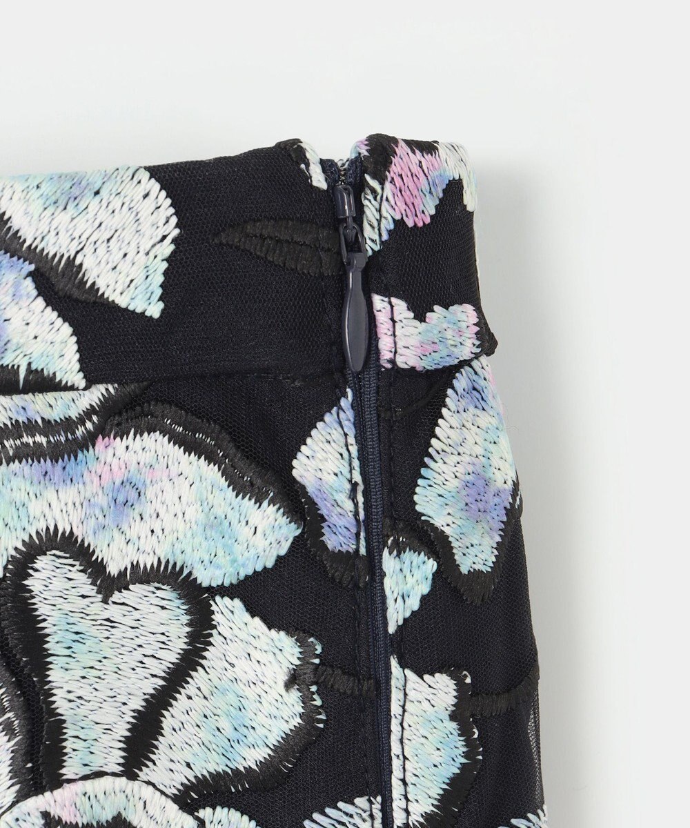 GRACE CONTINENTAL フラワー刺繍プリントスカート 