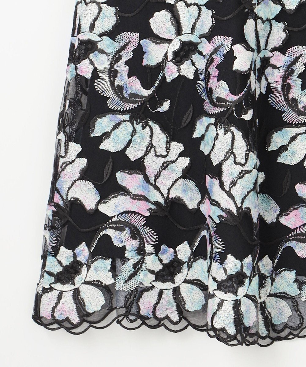 GRACE CONTINENTAL フラワー刺繍プリントスカート 