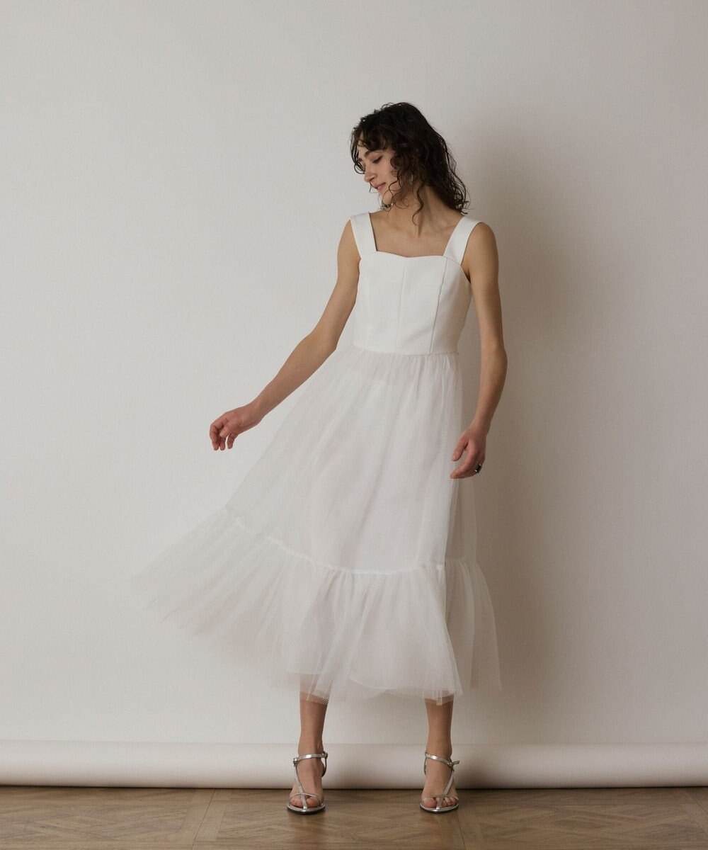 GRACE CONTINENTAL チュールコンビティアードワンピース 