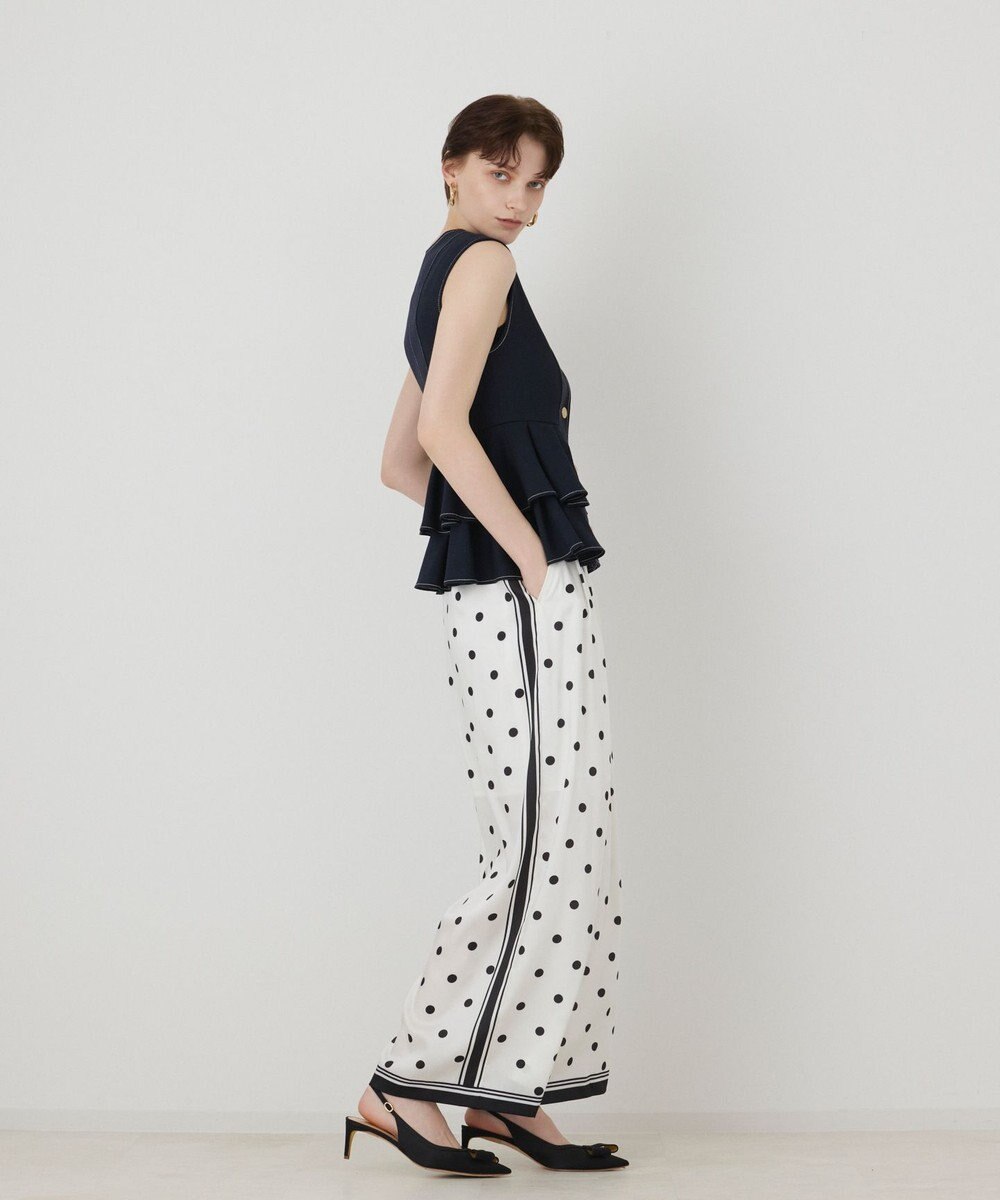 GRACE CONTINENTAL ドットツイルパンツ 