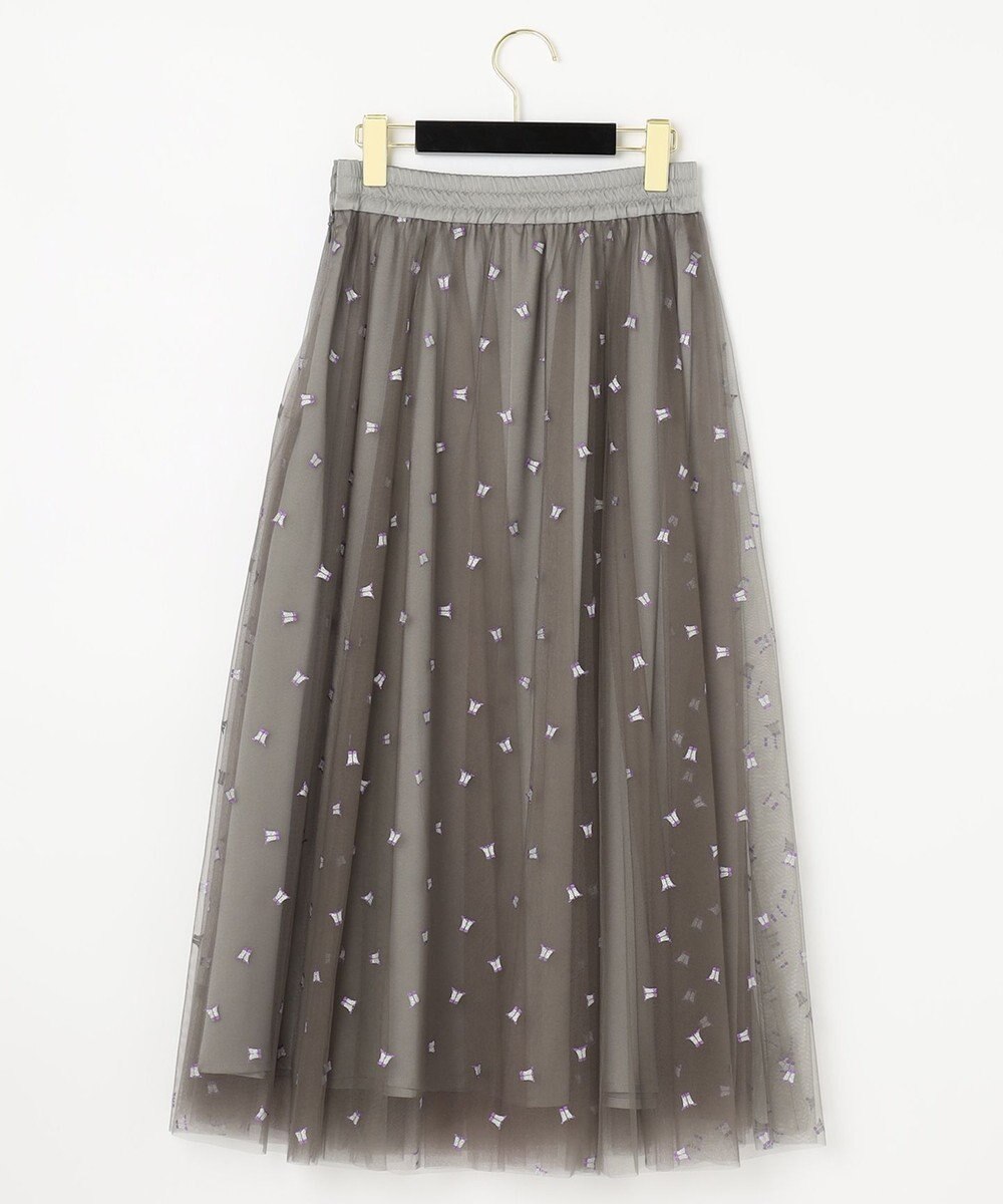 GRACE CONTINENTAL ブーツプリントチュールスカート 