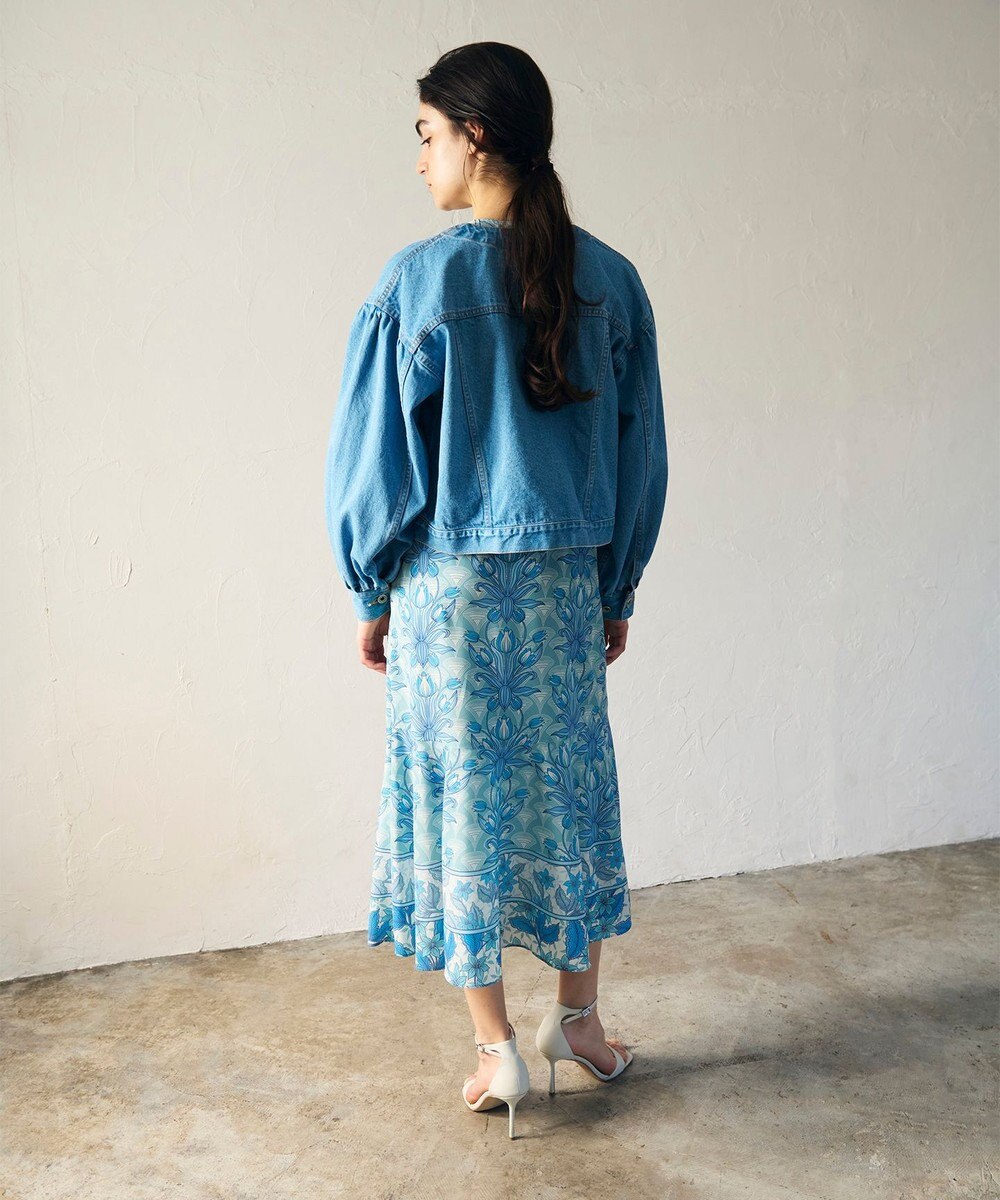 GRACE CONTINENTAL ノーカラーデニムジャケット 