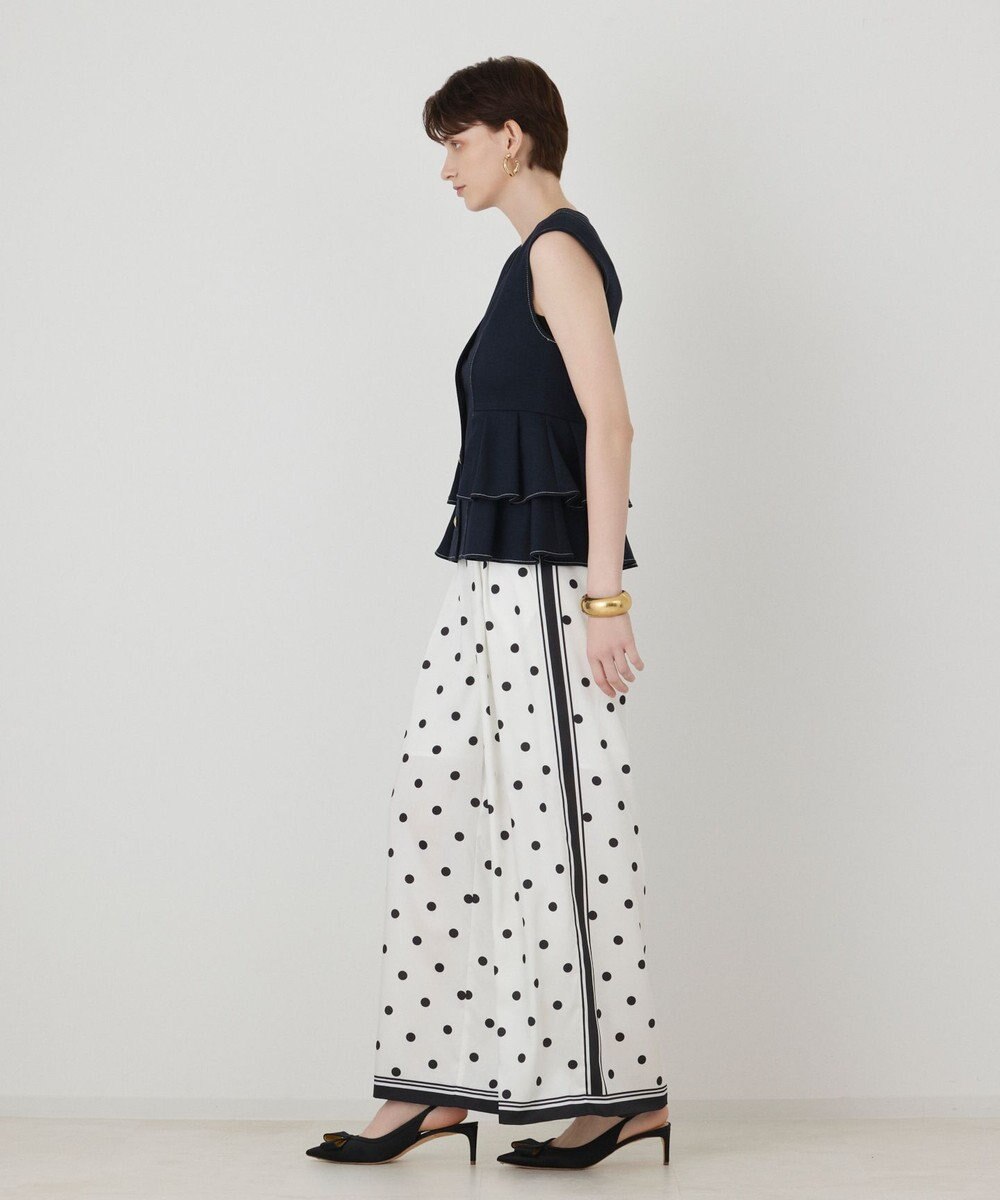 GRACE CONTINENTAL ドットツイルパンツ 