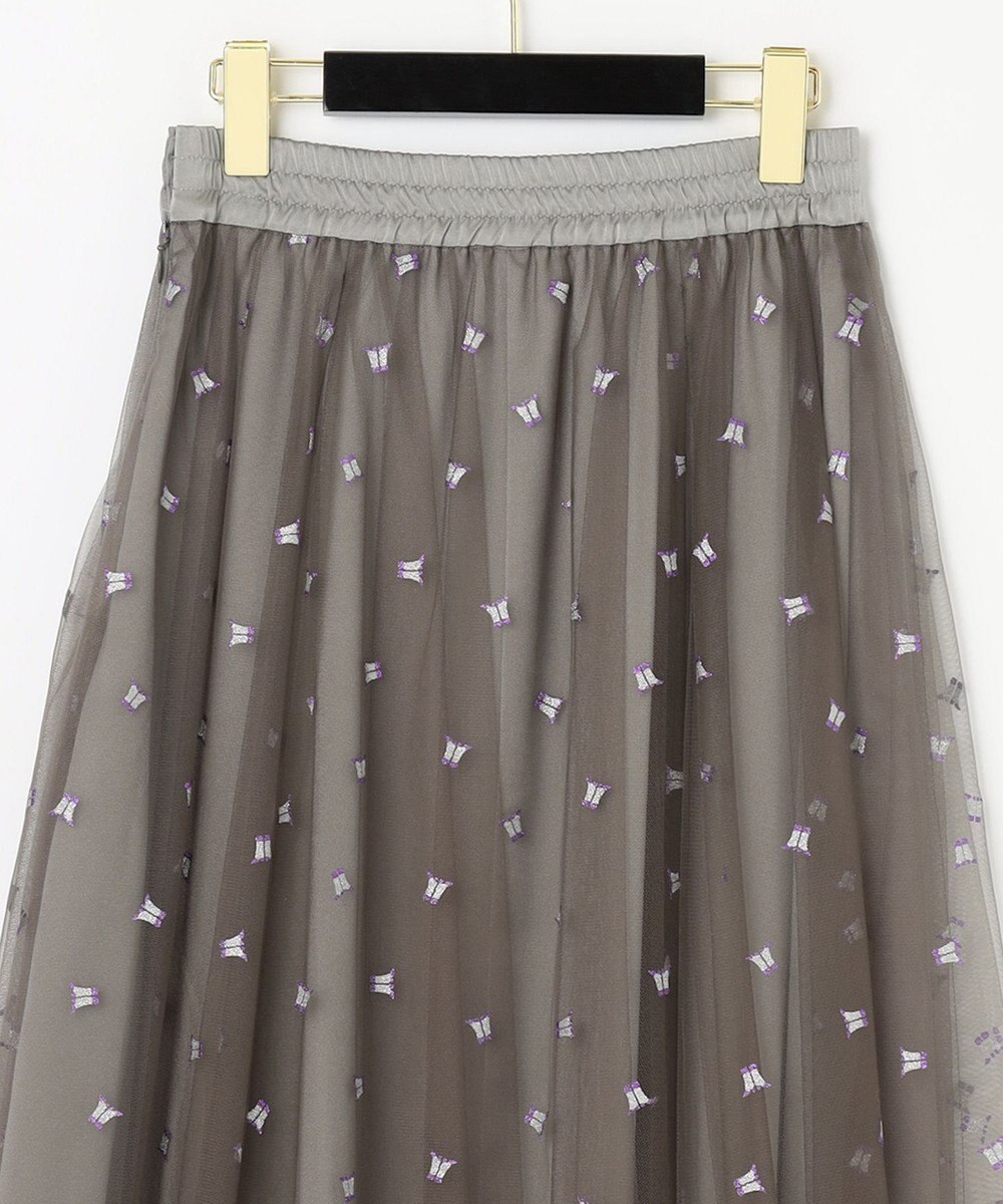 GRACE CONTINENTAL ブーツプリントチュールスカート 