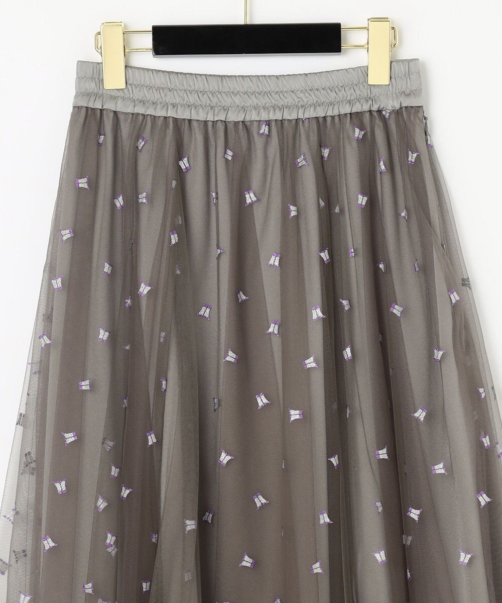 GRACE CONTINENTAL ブーツプリントチュールスカート 