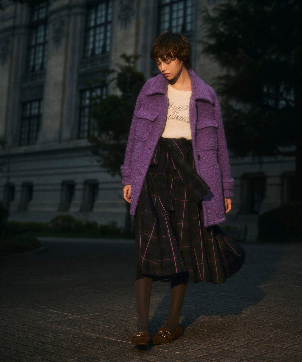 GRACE CONTINENTAL ビジューロゴニットトップ 