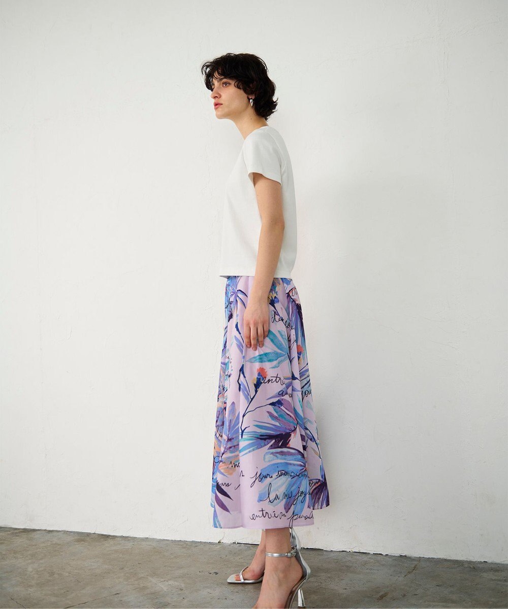 GRACE CONTINENTAL リゾートリーフプリントスカート