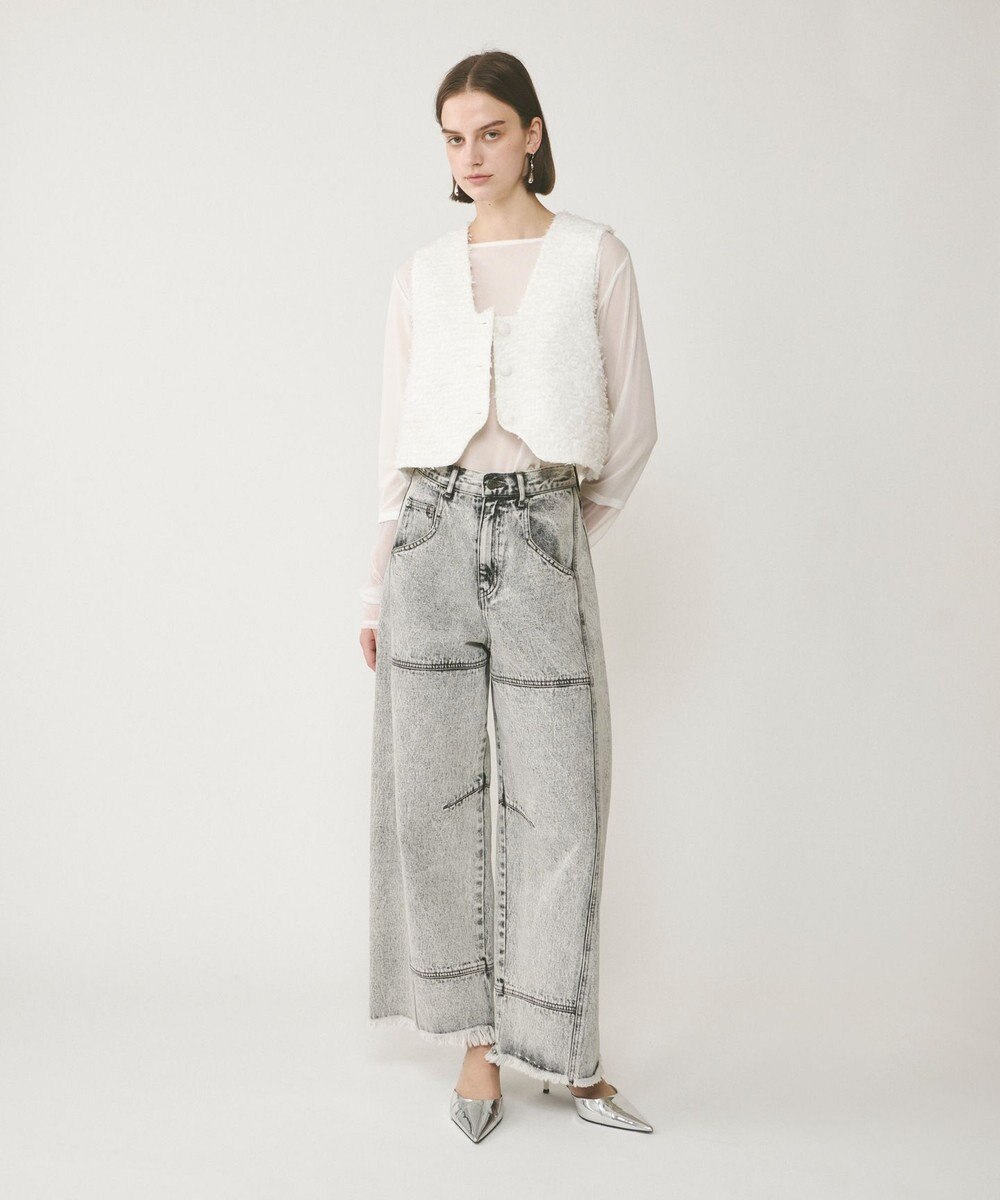 GRACE CONTINENTAL ライン切替デニムパンツ