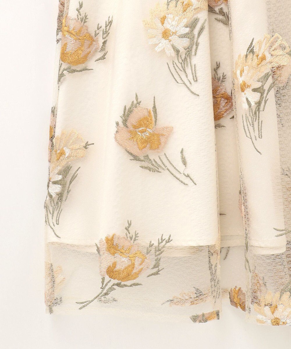 GRACE CONTINENTAL レトロフラワー刺繍ワンピース 