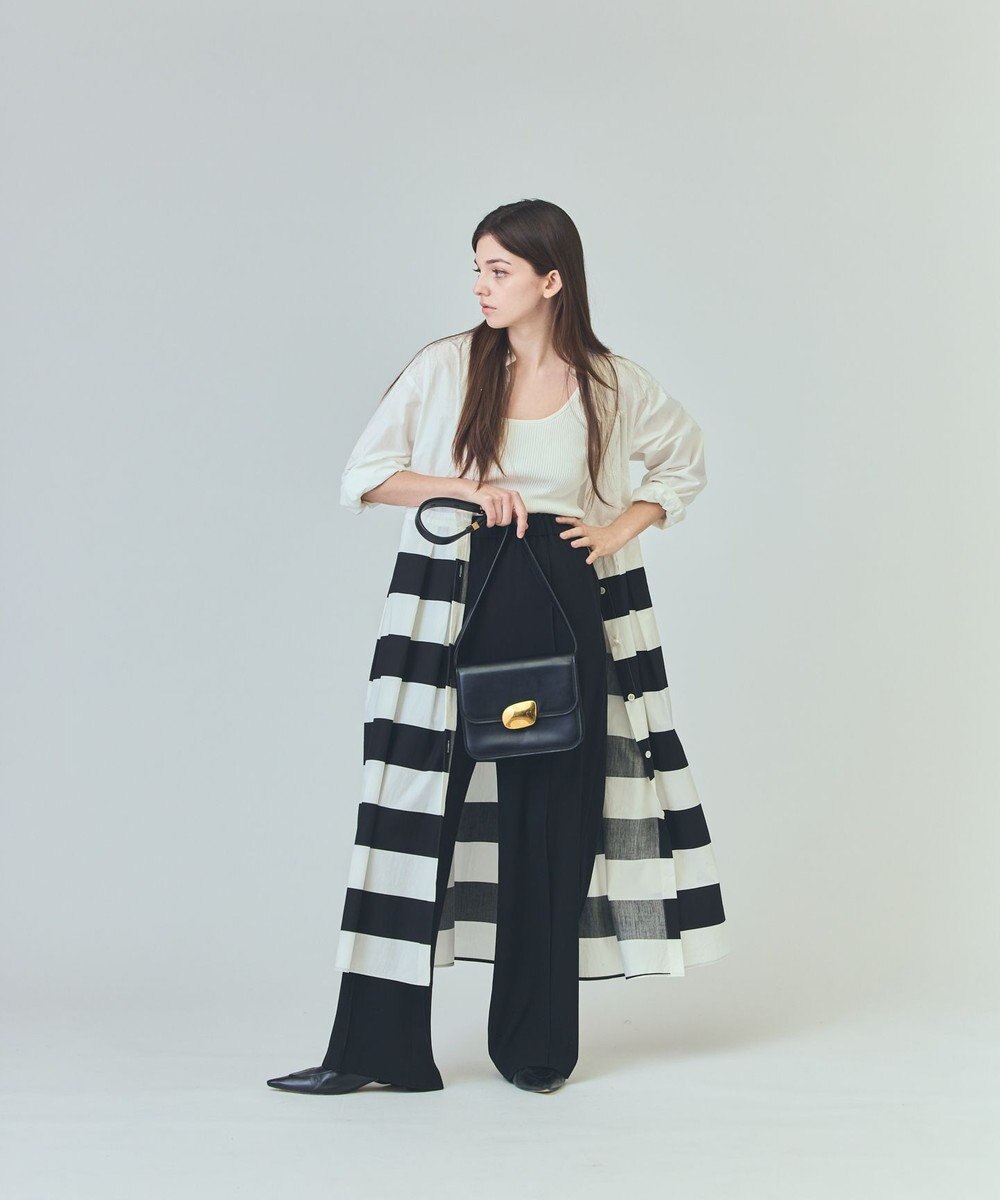 GRACE CONTINENTAL ボーダーコンビシャツワンピース 